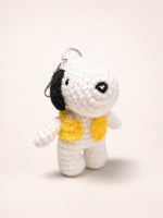 Load image into Gallery viewer, Snoopy + Vest Crochet Bagcharm
