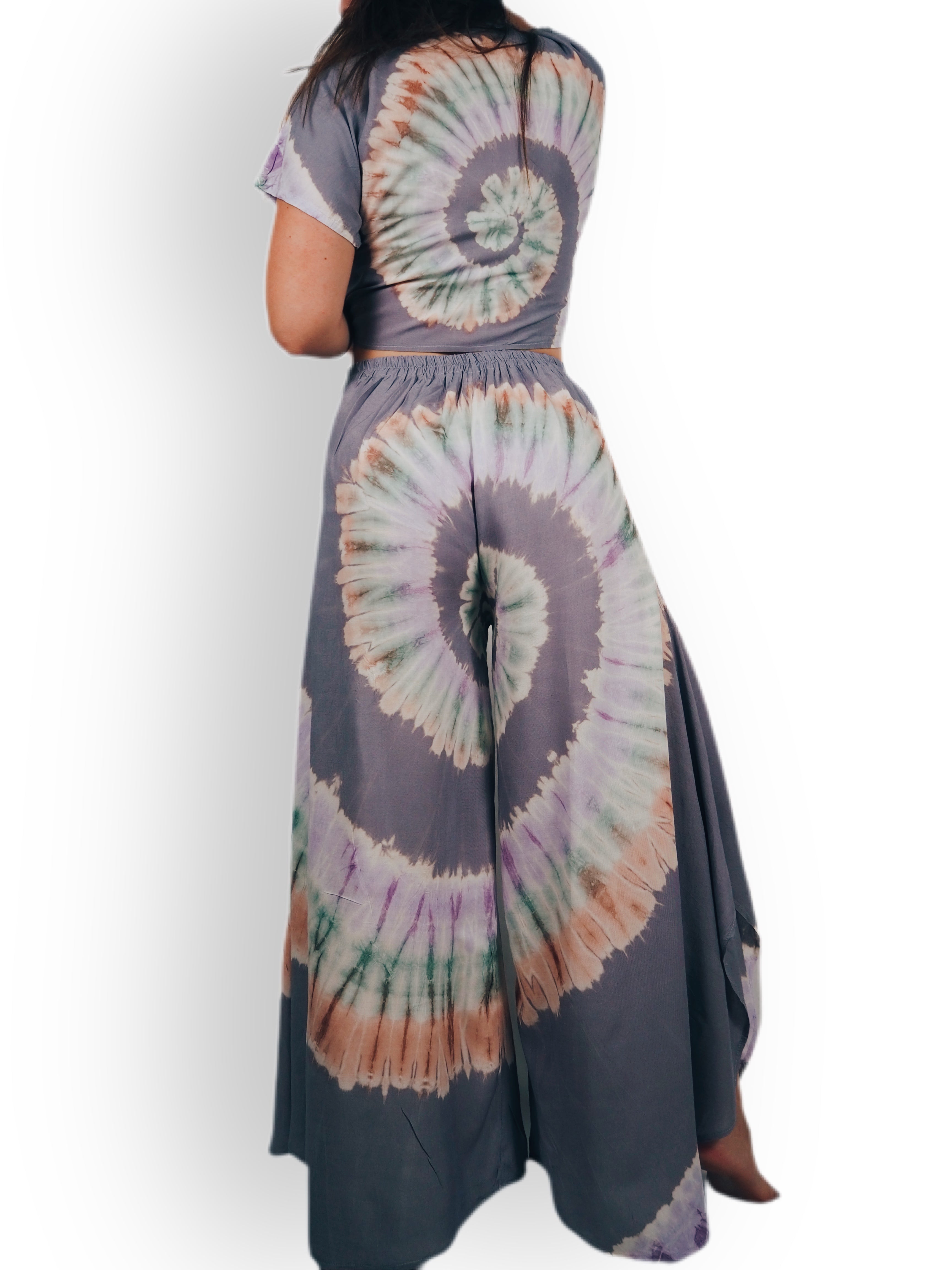 Tie Dye Capri Short Sleeves Set